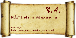 Náthán Alexandra névjegykártya
