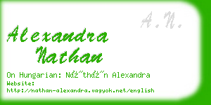 alexandra nathan business card